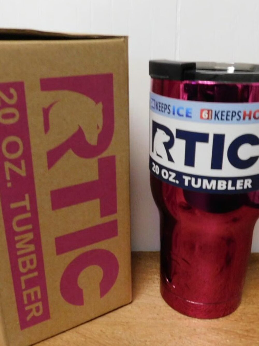 RTIC 20 oz. Tumbler with Flip Top Lid Limited Edition Watermelon Mirror Color